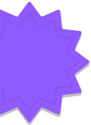 Violet star decoration