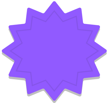 Violet sharp star decoration